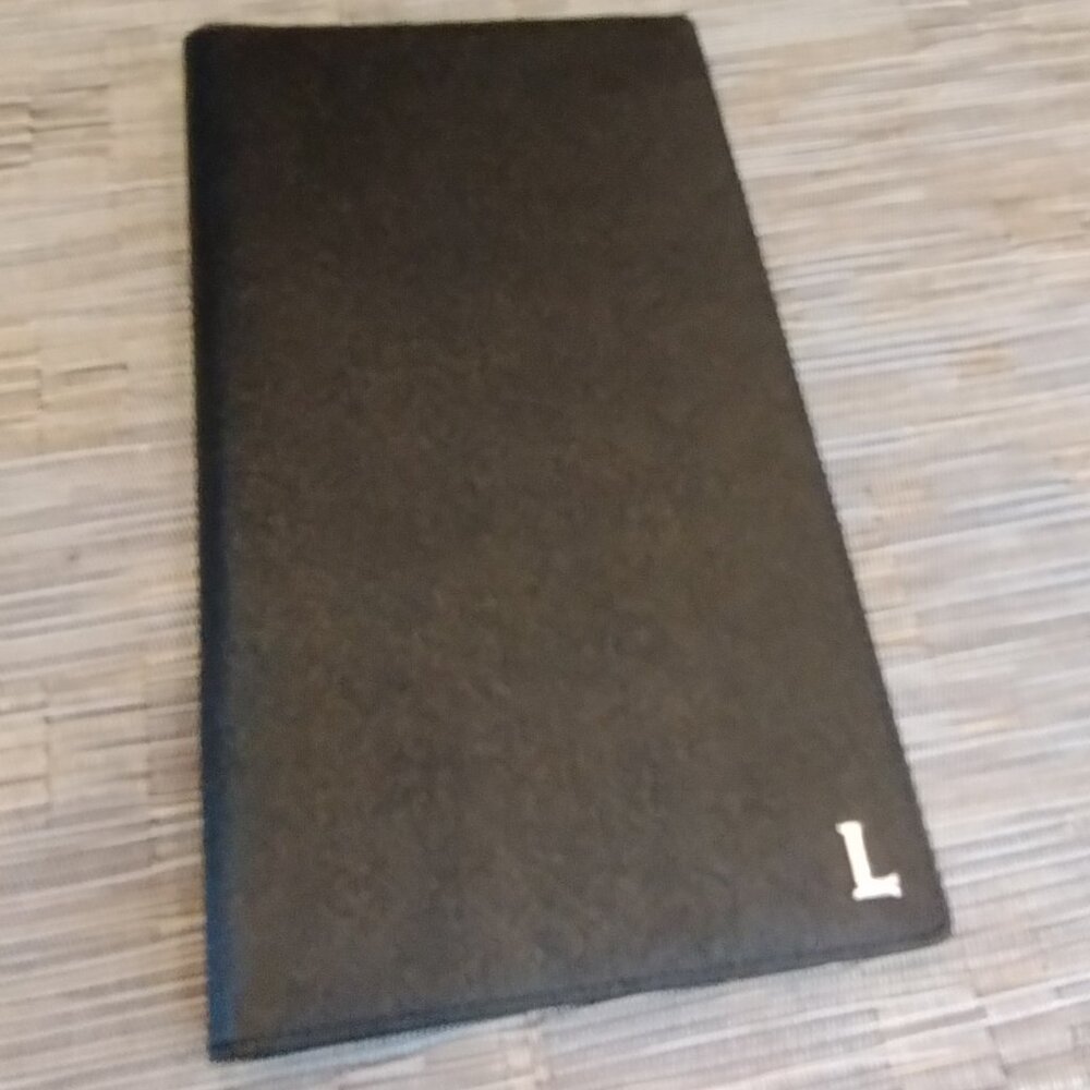 Lancaster Italy Black Leather Wallet/Photo/CC/Biz Card Holder New Cert of Auth